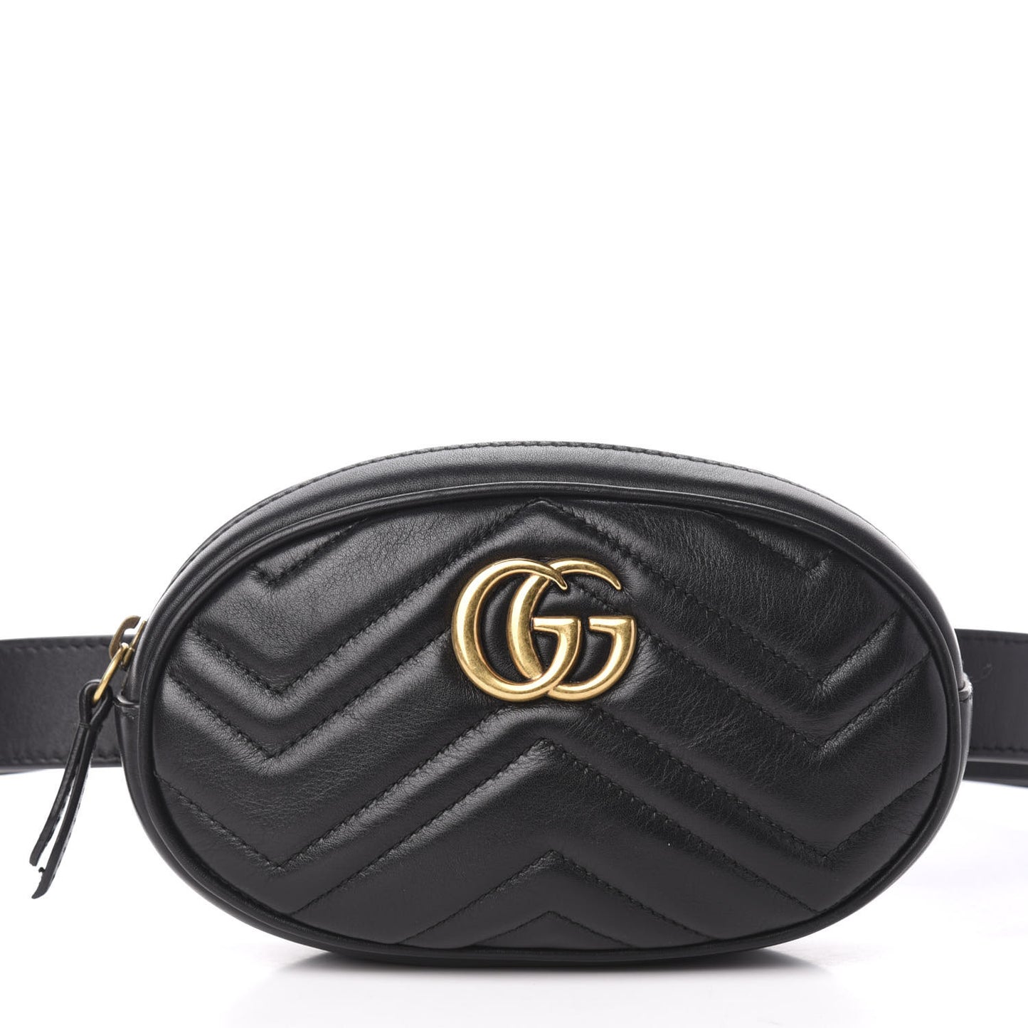 Calfskin Matelasse GG Marmont Belt Bag 85 34 Black