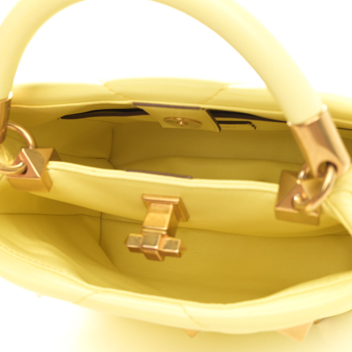 Nappa Small Roman Stud The Handle Bag Lime Sorbet