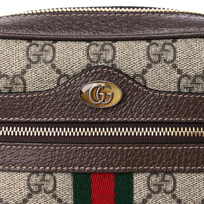 Gucci GG Supreme Monogram Web Mini Ophidia Shoulder Bag Brown 10 of 11