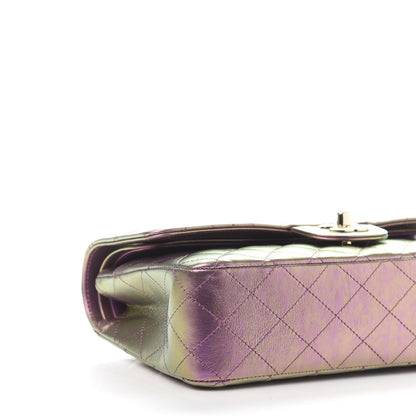 Chanel Iridescent Lambskin Quilted Medium Double Flap Purple 7 of 14