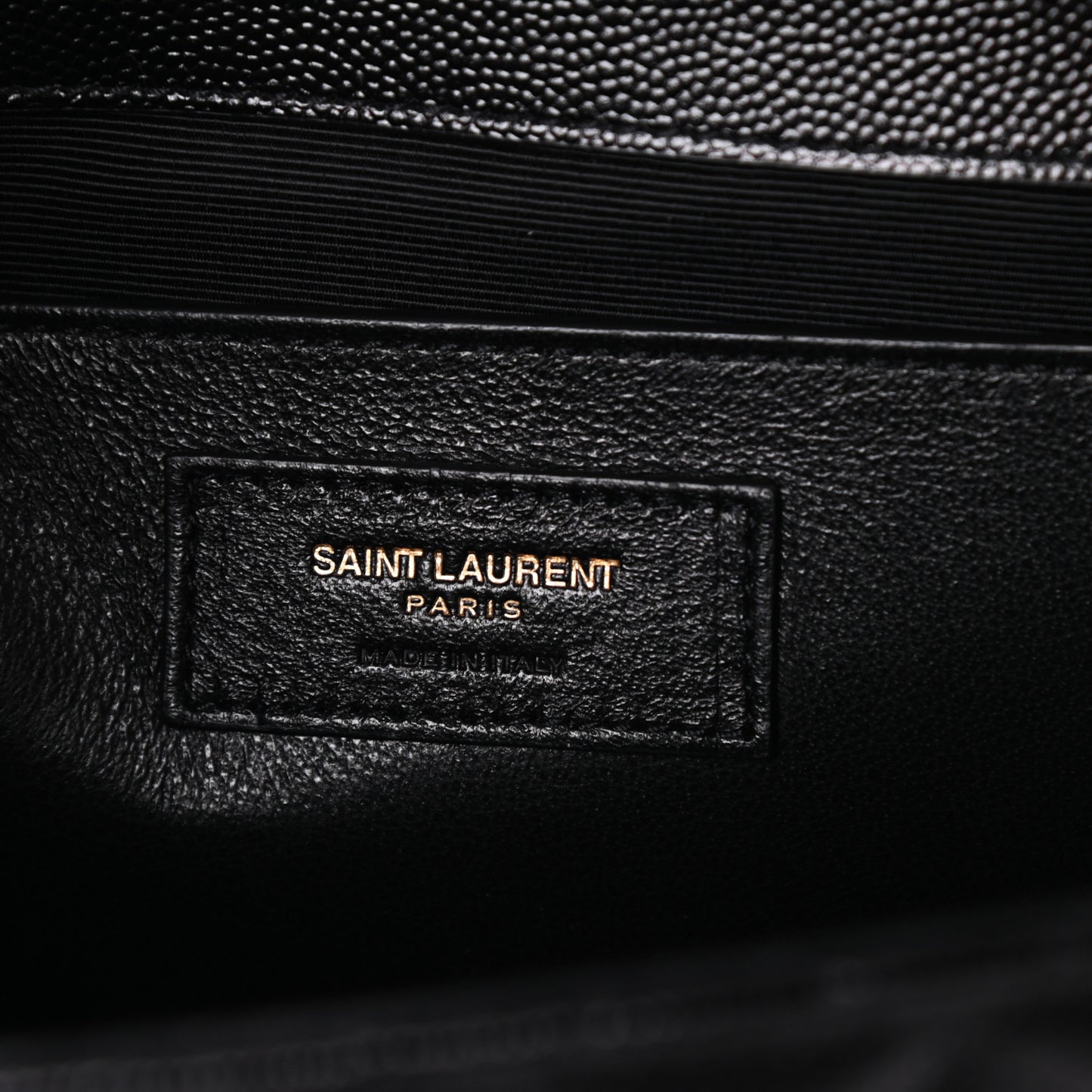 Grain De Poudre Textured Mixed Matelasse Triquilt Medium Monogram Satchel Black