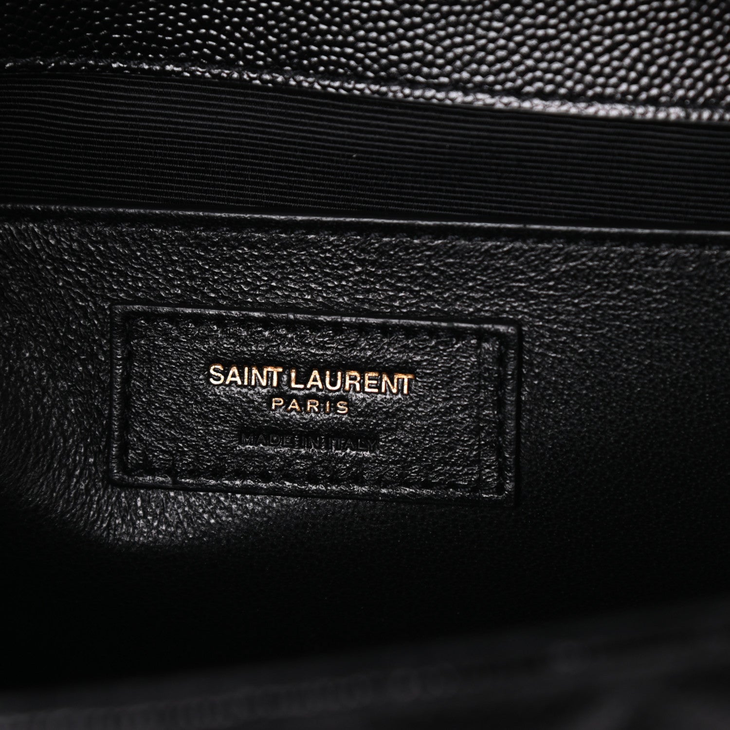 Saint Laurent Grain De Poudre Textured Mixed Matelasse Triquilt Medium Monogram Satchel Black 6 of 9