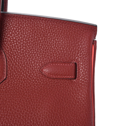 Hermes Togo Horseshoe Bi-Color Birkin 35 Rouge H Bougainvillea 32 of 33