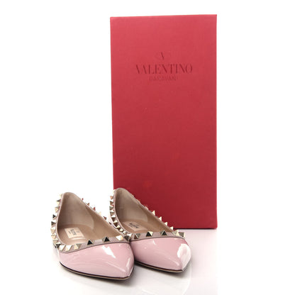 Valentino Garavani Patent Rockstud Ballerina Flats 35.5 Water Rose Poudre 11 of 11