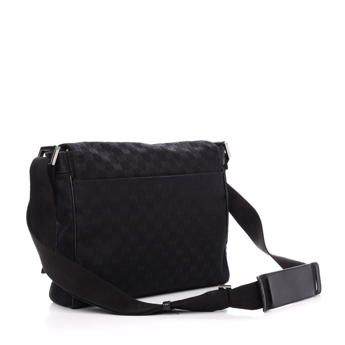 Monogram Small Flap Messenger Bag Black