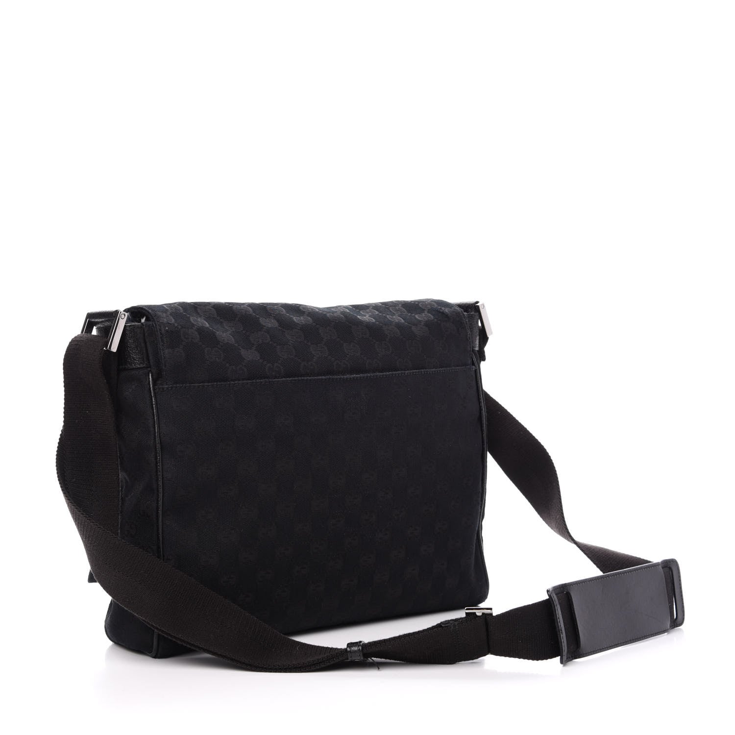 Gucci Monogram Small Flap Messenger Bag Black 3 of 11
