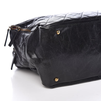 Chanel Crumpled Grained Calfskin Shiva Bowler Black 9 of 14