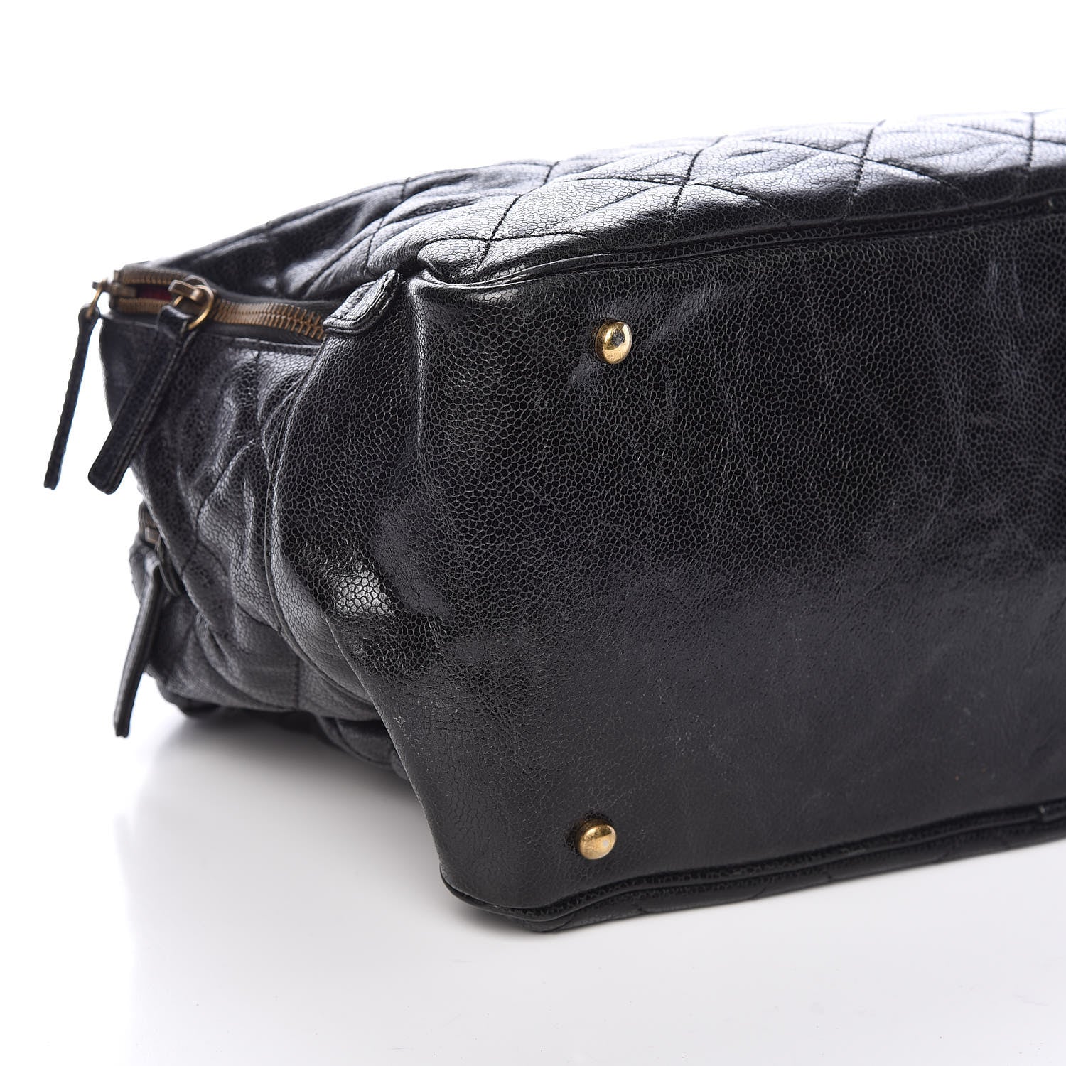 Chanel Crumpled Grained Calfskin Shiva Bowler Black 9 of 14