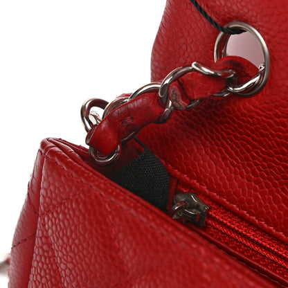 Chanel Caviar Quilted Mini Rectangular Flap Red 11 of 11