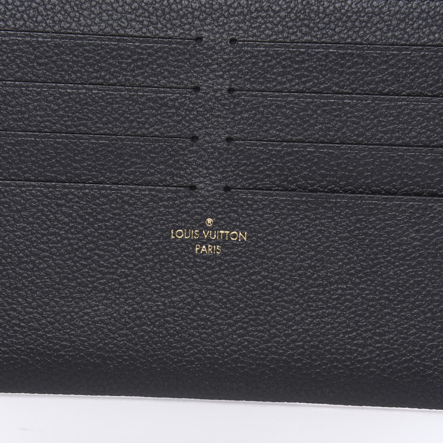 Calfskin Felicie Chain Wallet Card Holder Insert Black
