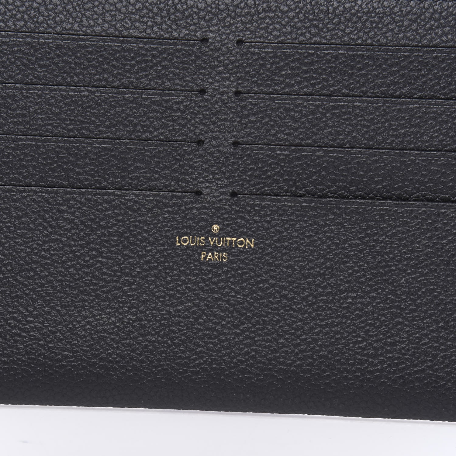 Louis Vuitton Calfskin Felicie Chain Wallet Card Holder Insert Black 6 of 6