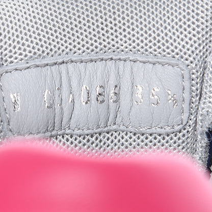 Chanel Wool Nylon Lambskin Suede Calfskin Womens Logo Sneakers 35.5 Navy Pink 8 of 9