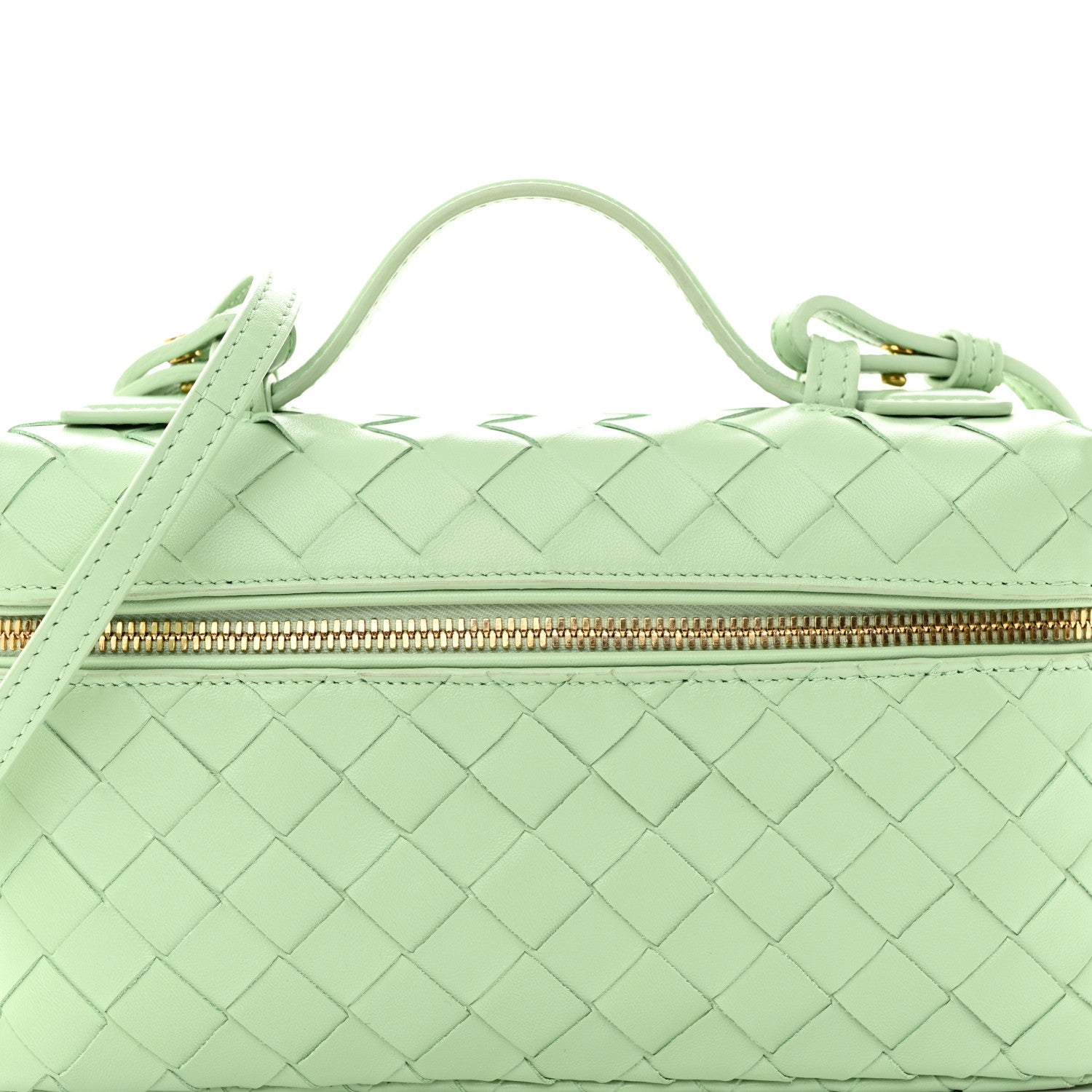 Bottega Veneta Calfskin Intrecciato Bang Bang Vanity Case Fresh Mint 7 of 9