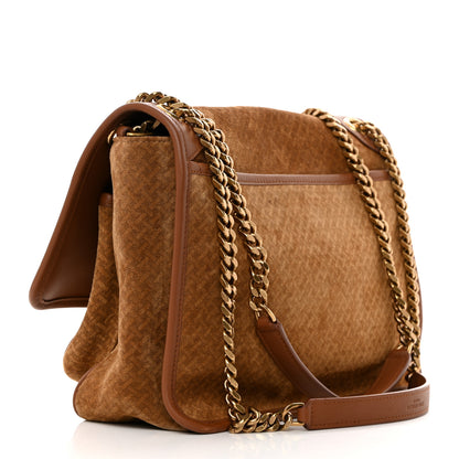 Saint Laurent Suede Monogram Medium Niki Chain Satchel Brun Clair Brun Fonce 2 of 11