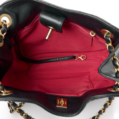 Chanel Shiny Lambskin Quilted Fashion Therapy Hobo Black 5 of 13