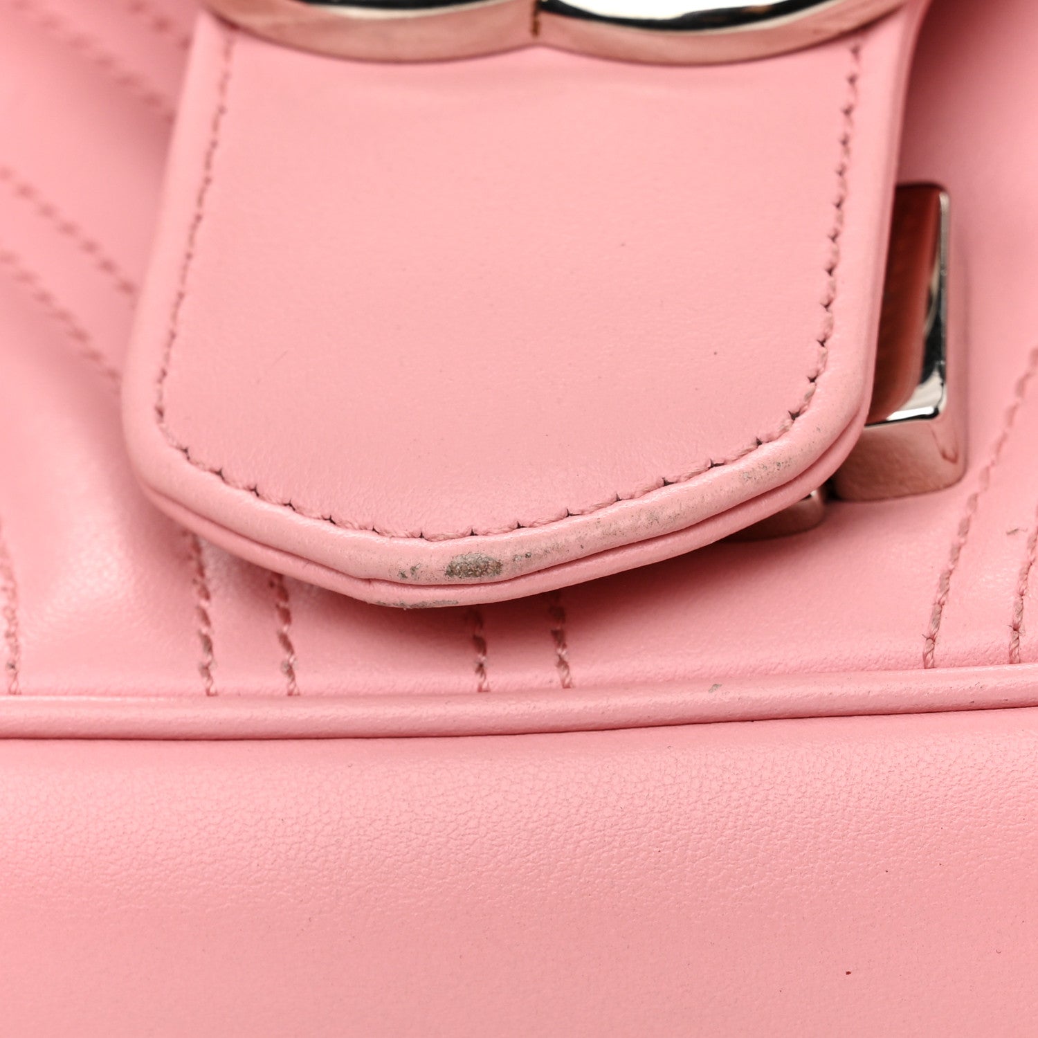Gucci Calfskin Matelasse Small GG Marmont Shoulder Bag Wild Rose 11 of 11