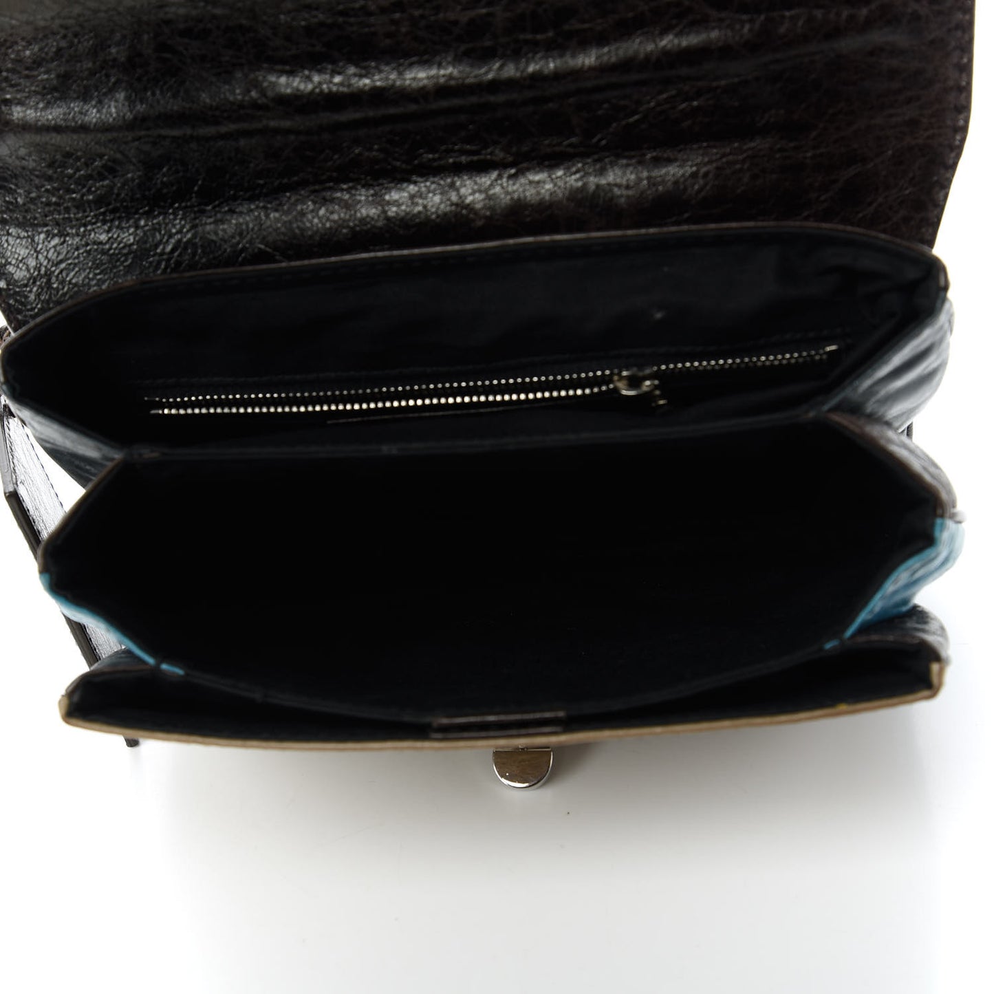 Chevre Turnlock Shoulder Bag Brown