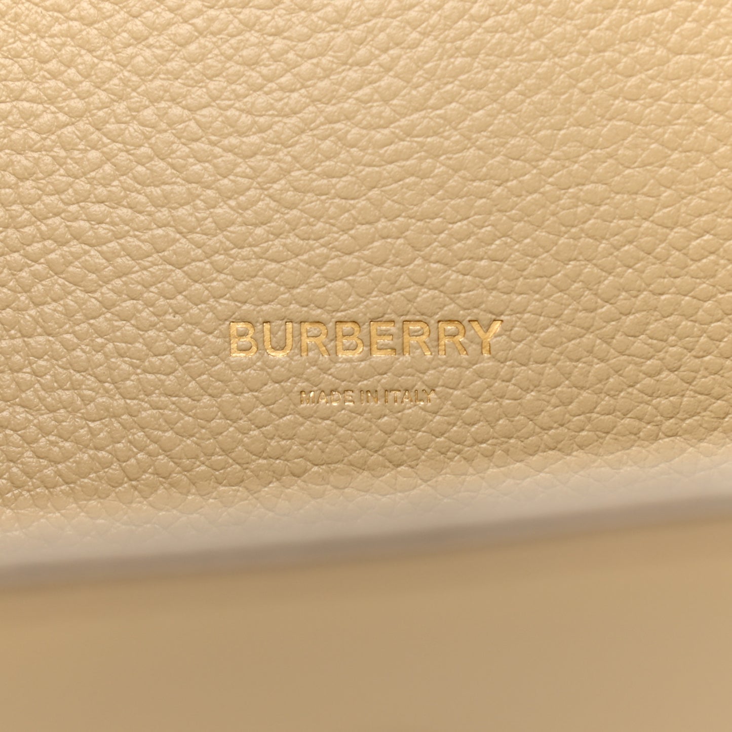 Grainy Calfskin Small Title Bag Light Beige