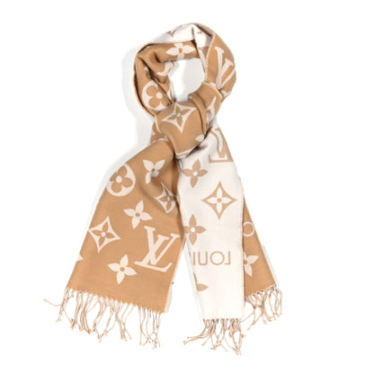 Louis Vuitton Wool Monogram LV Essential Scarf Beige 1 of 3