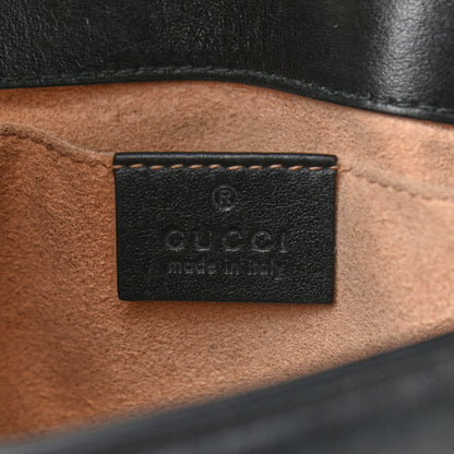 Gucci Calfskin Matelasse Mini GG Marmont Shoulder Bag Black 6 of 15