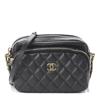 Chanel Calfskin Quilted Day Trips Camera Case Black 1 of 9