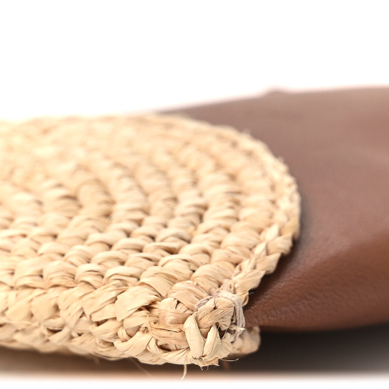 Saint Laurent Raffia Cassandre Mini Pochon Crossbody Bag Brick Natural 10 of 13