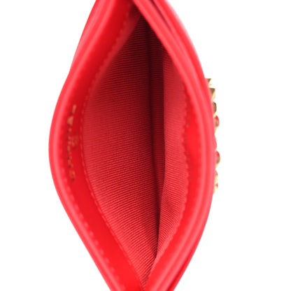 Chanel Lambskin Quilted Chanel 19 Card Holder Red 5 of 10