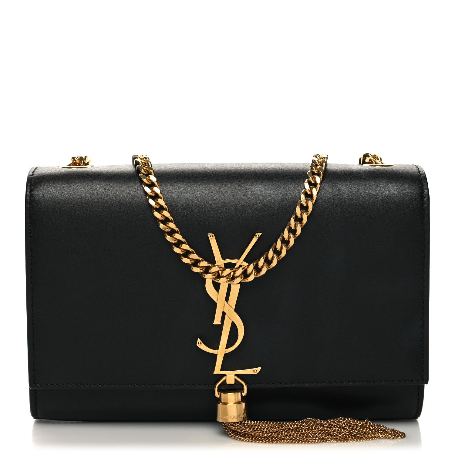 Saint Laurent Calfskin Small Classic Monogram Kate Tassel Satchel Black 1 of 10