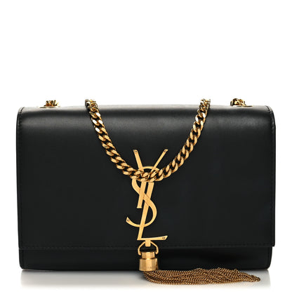 Saint Laurent Calfskin Small Classic Monogram Kate Tassel Satchel Black 1 of 10