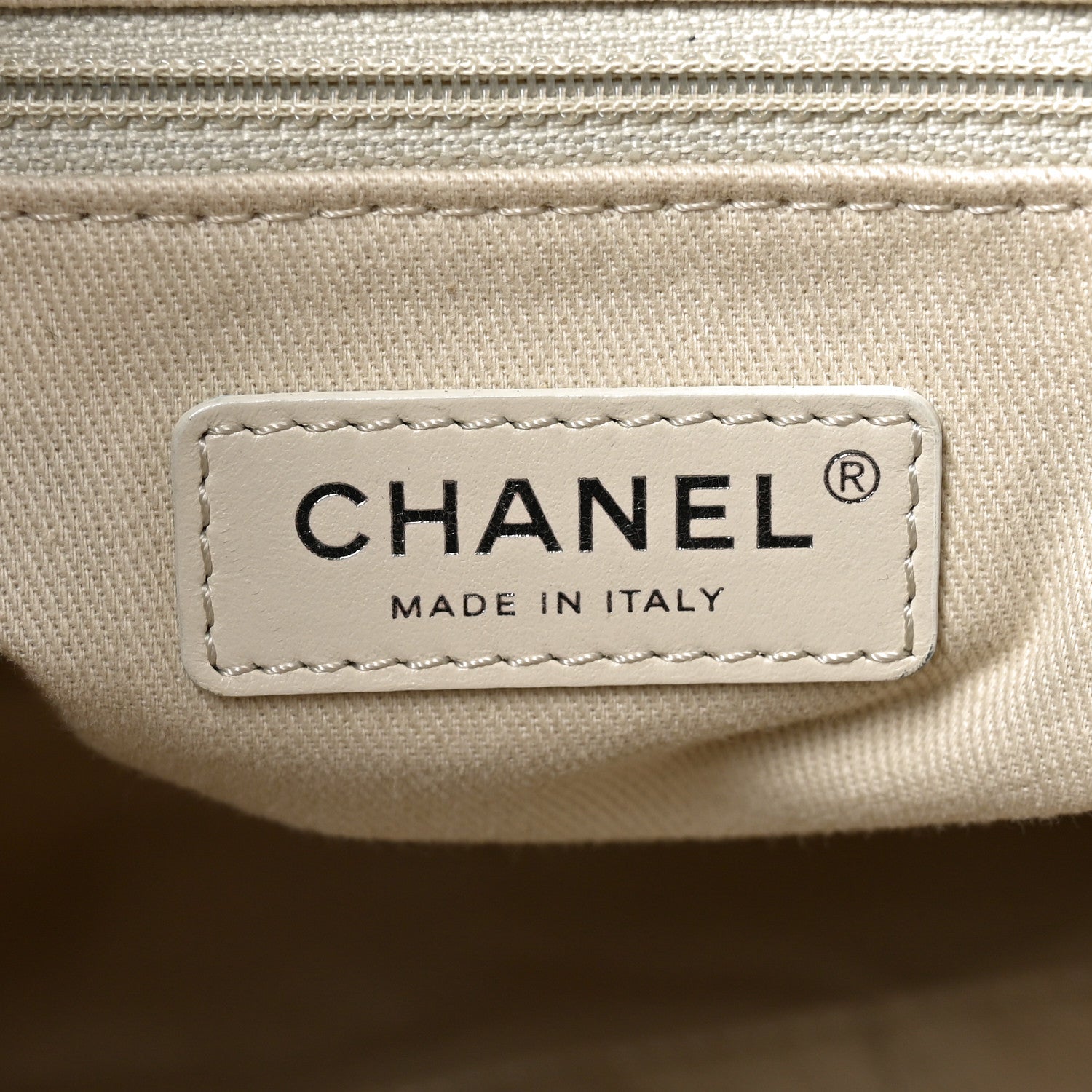 Chanel Mixed Fibers Calfskin Medium Deauville Tote Beige 6 of 10
