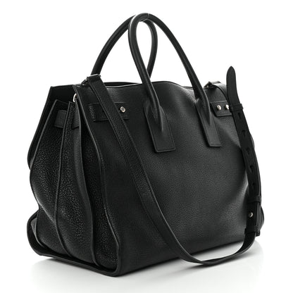 Saint Laurent Grained Calfskin Medium Souple Sac De Jour Black 4 of 10