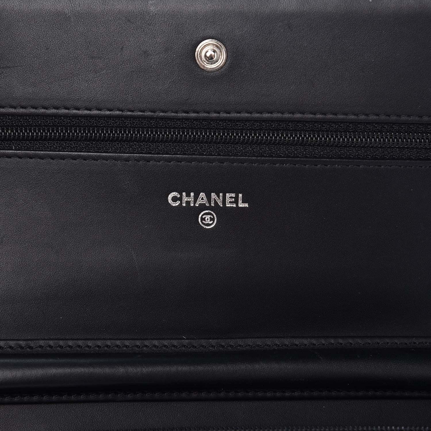 Chanel Patent Quilted Wallet On Chain WOC Black 6 of 10