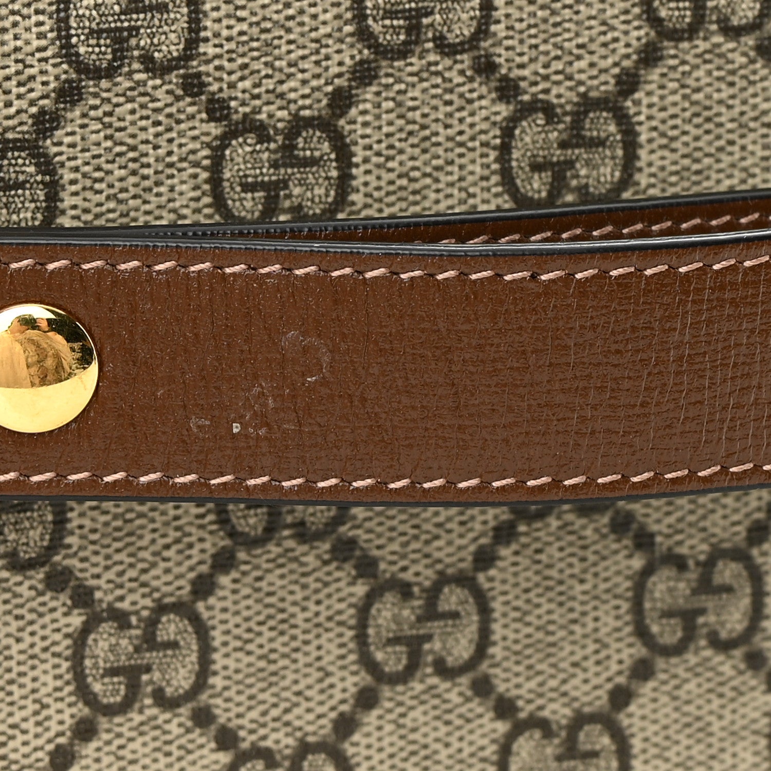 Gucci GG Supreme Monogram Horsebit 1955 Shoulder Bag Beige Brown Sugar 18 of 18