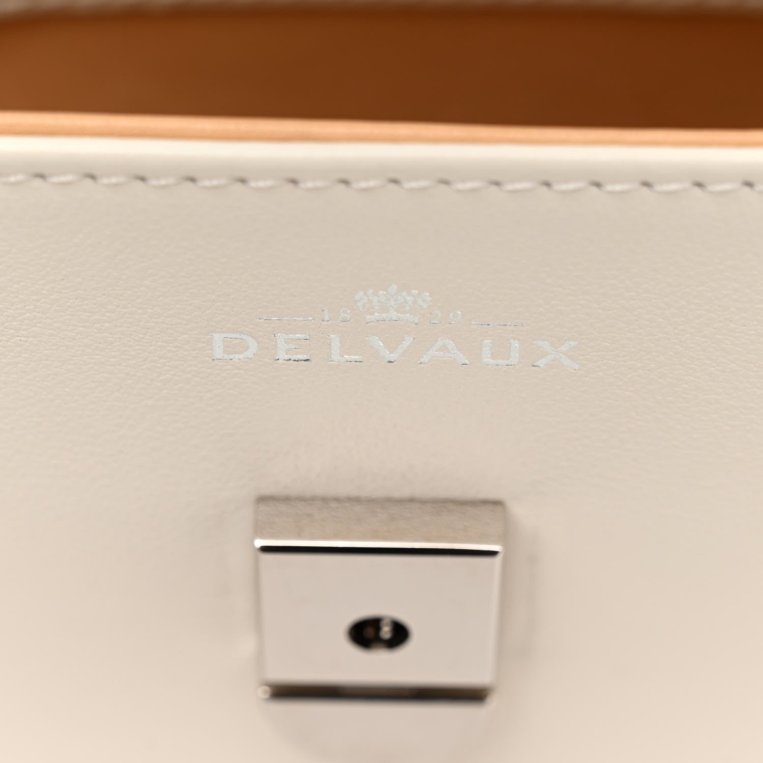 Delvaux Calfskin MM Tempete Satchel Ivory 6 of 10