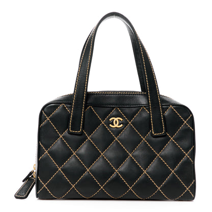 Chanel Calfskin Contrast Stitch Surpique Bowler Black 1 of 12
