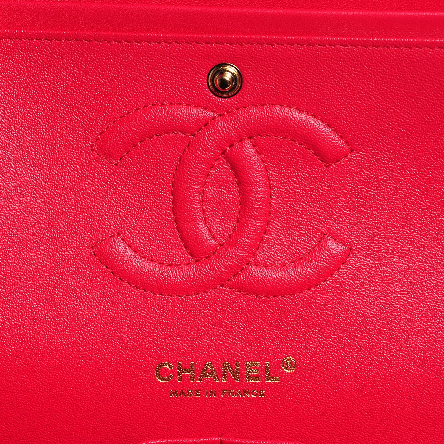 Chanel Lambskin Quilted Medium Double Flap Dark Pink 6 of 7