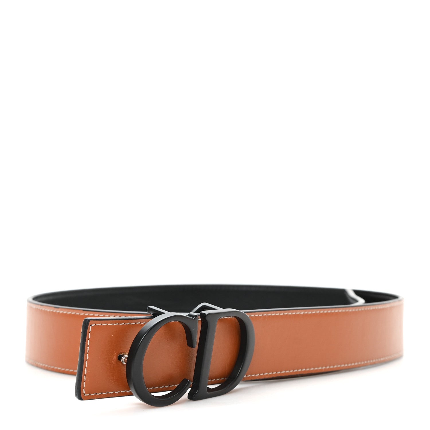 Christian Dior Calfskin 35mm Reversible DiorTears Belt 90 36 Black Brown 6 of 6