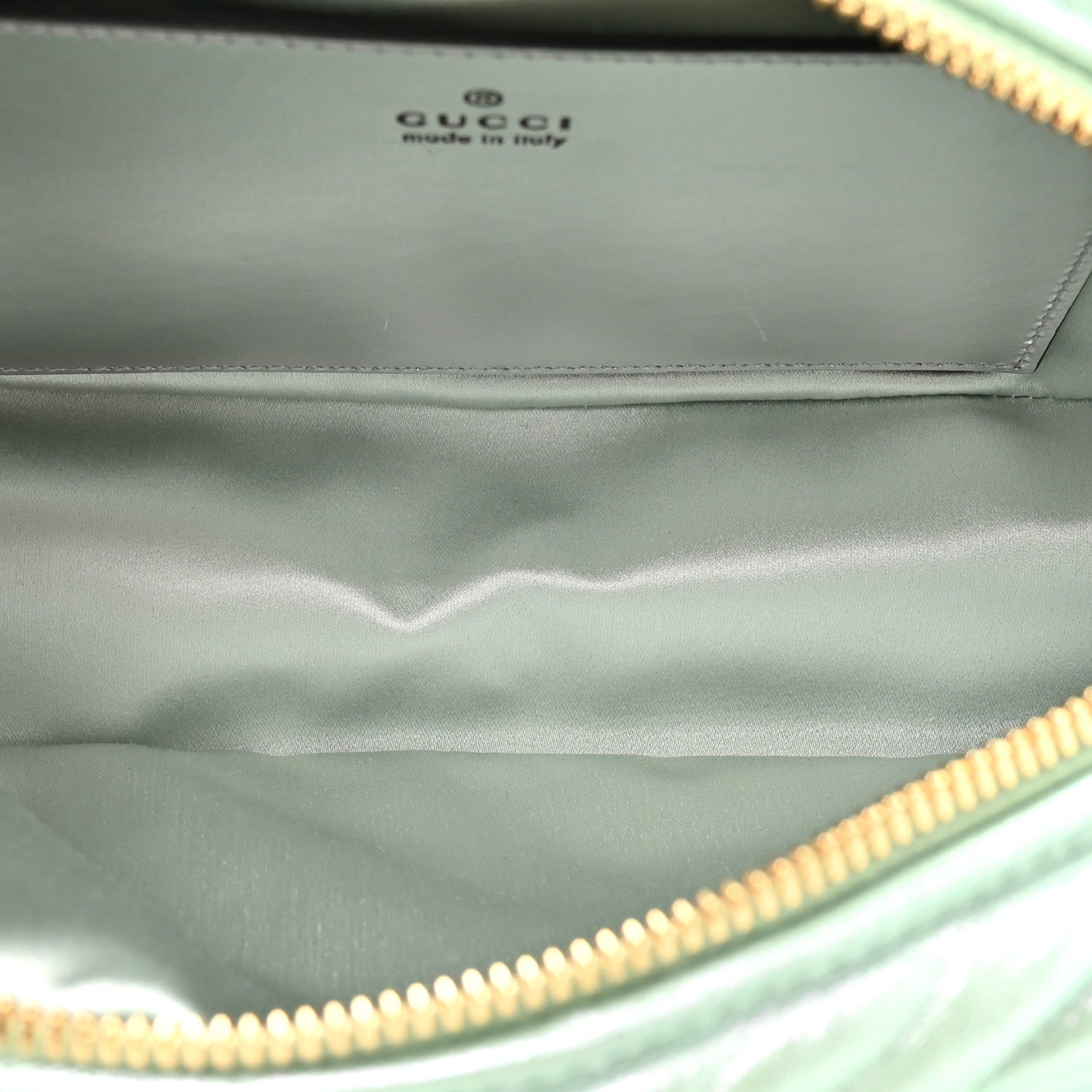Iridescent Nappa Chevron Matelasse Small GG Marmont Chain Shoulder Bag Iridescent Salvy Green