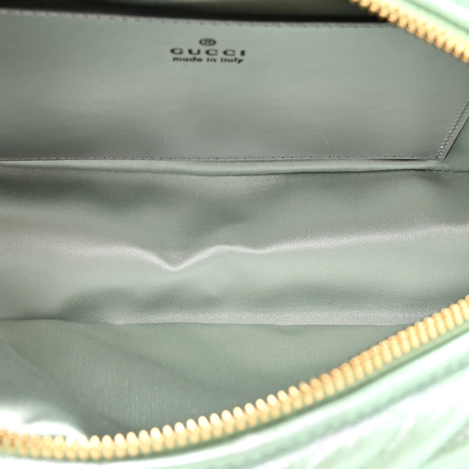 Gucci Iridescent Nappa Chevron Matelasse Small GG Marmont Chain Shoulder Bag Iridescent Salvy Green 5 of 10