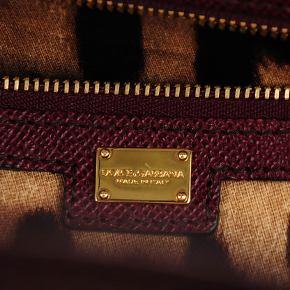 Dolce & Gabbana Textured Calfskin Miss Escape Tote Grapes 6 of 6