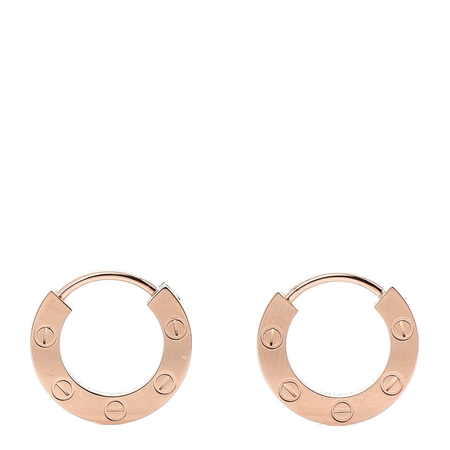 Cartier 18K Pink Gold LOVE Hoop Earrings 1 of 6