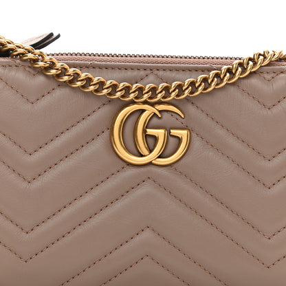 Gucci Calfskin Matelasse Mini GG Marmont Chain Bag Porcelain Rose 7 of 9