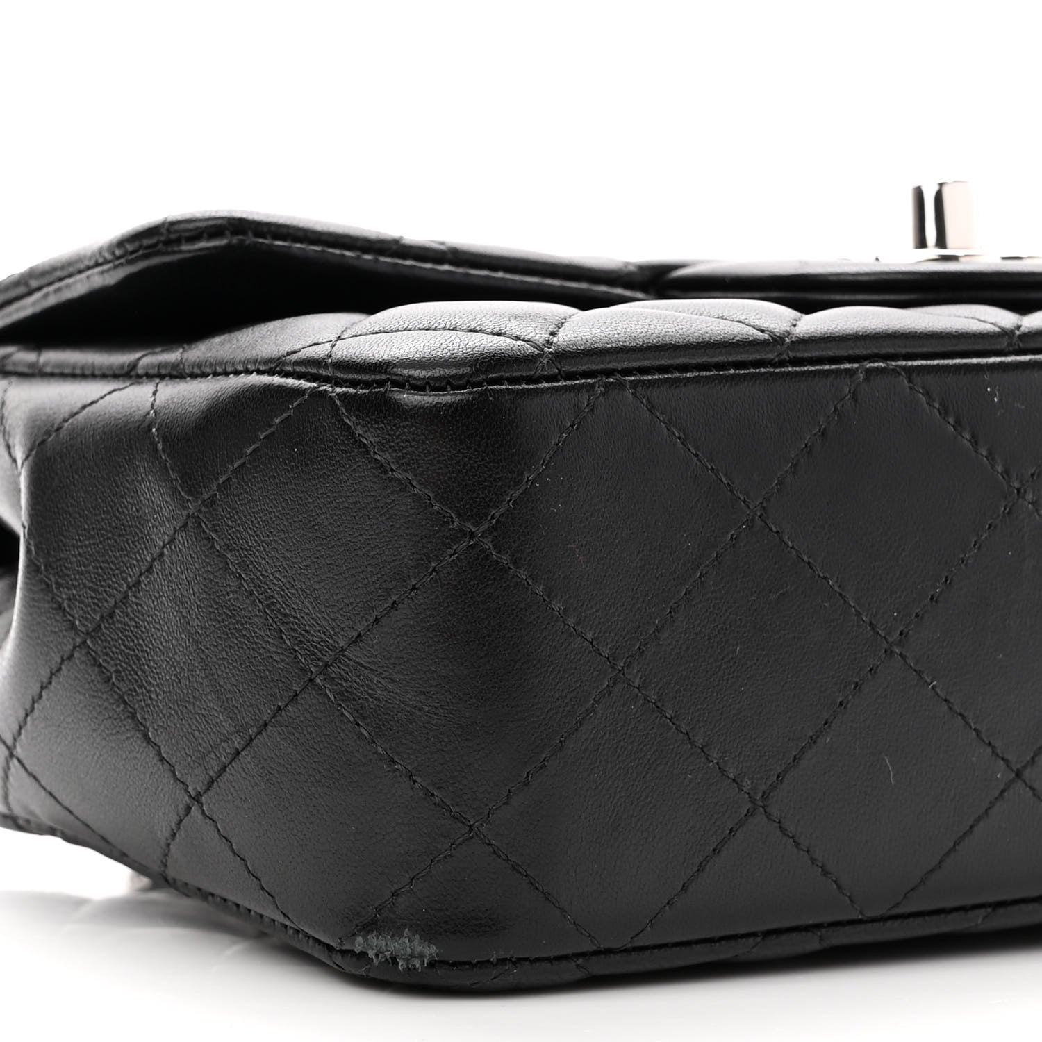 Chanel Lambskin Quilted Mini Rectangular Flap Black 9 of 12