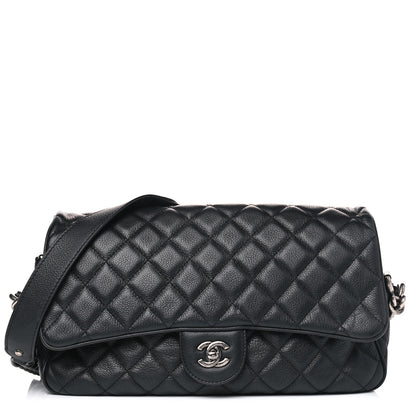 Chanel Grained Calfskin Quilted Medium Casual Rock Flap Black 2 of 10