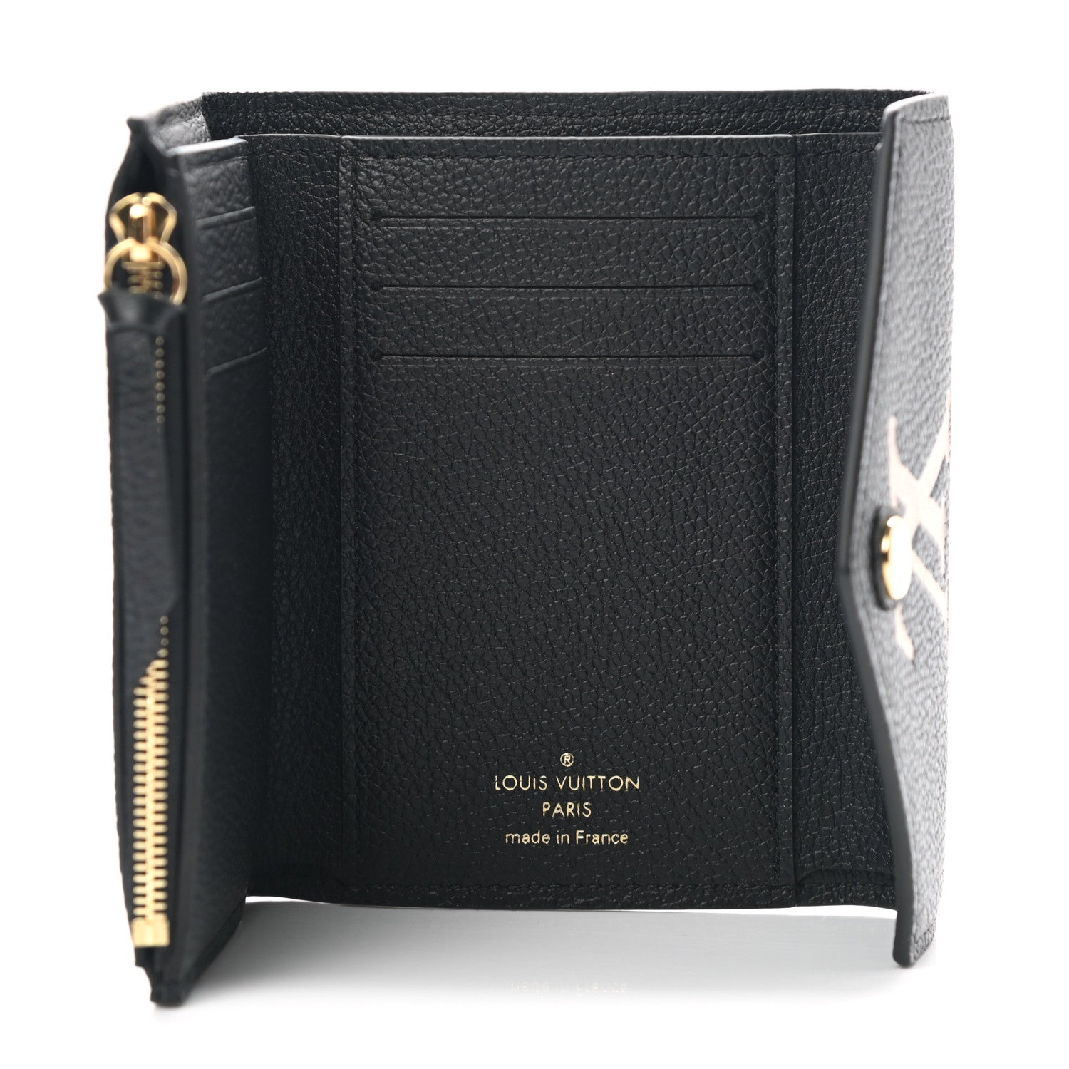 Louis Vuitton Empreinte Monogram Giant Victorine Wallet Black Beige 5 of 7