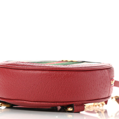 Gucci GG Supreme Monogram Web Flora Mini Ophidia Round Backpack Red 9 of 10
