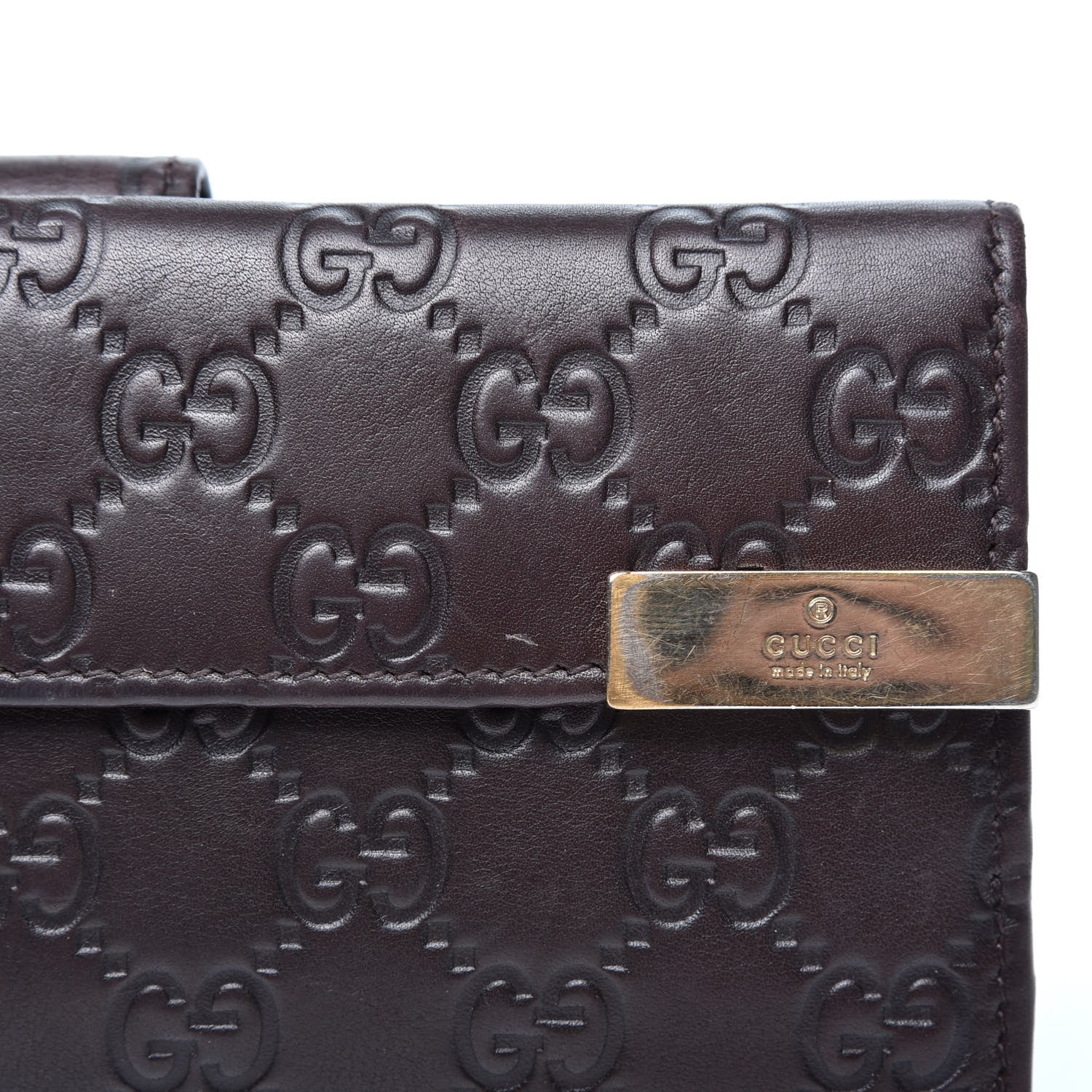 Gucci Guccissima Signature Dice Continental Wallet Chocolate 11 of 14