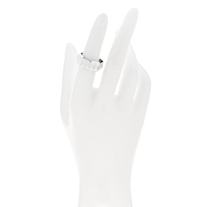 Gucci 18K White Gold 9mm Link To Love Stud Ring 53 6.25 2 of 6