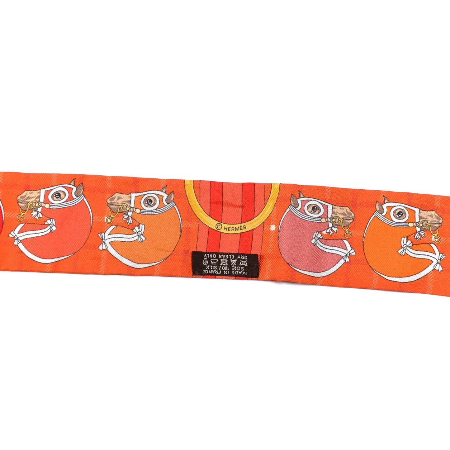 Silk Tatersale Twilly Rouge Orange Jaune D'Or