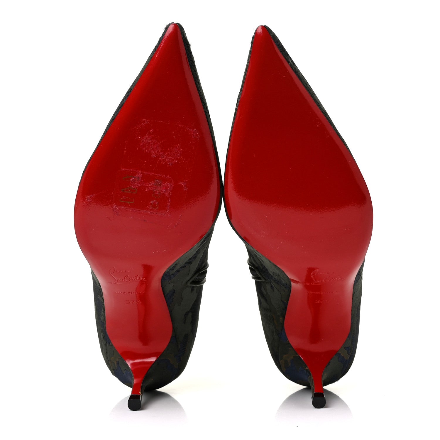Christian Louboutin Jacquard Camoloubi So Kate Booty 55 Ankle Boots 37.5 Vosges 5 of 7